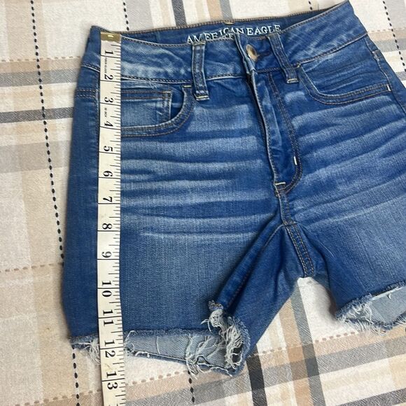 American Eagle High Rise Shortie jean shorts - Picture 7 of 8